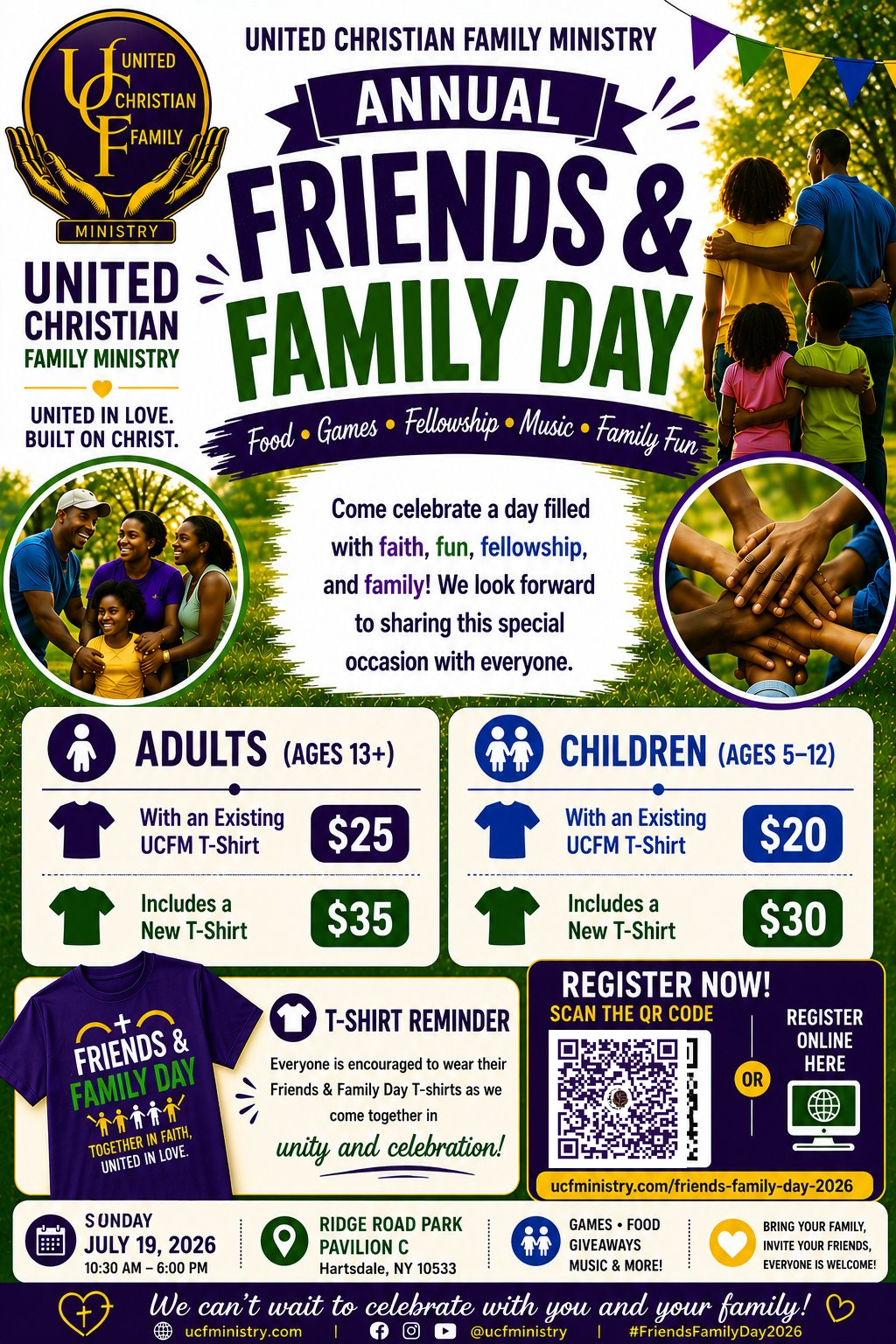 Annual Friends & Family Day 2026 β UCF Ministry flyer